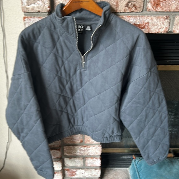 ROXY BONFIRE BABE QUILTED‎ HALF-ZIP PULLOVER -JACKET Women’s Size M NWOT - Picture 2 of 7